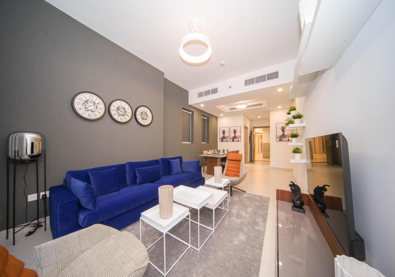Elegant 2Br View With Rooftop Pool The Bay Dubái Exterior foto
